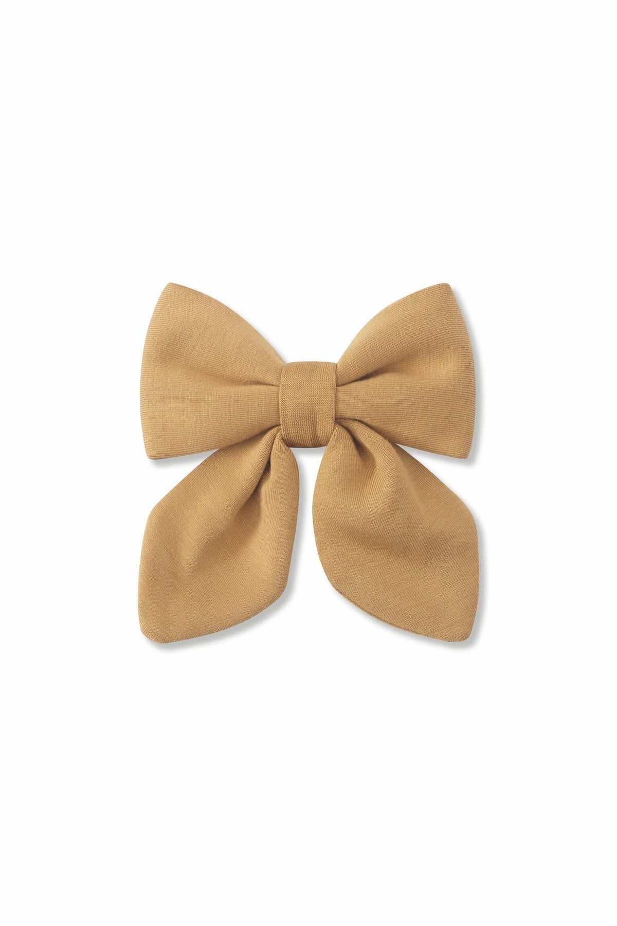 Kyte Baby Medium Alligator Clip Bow in Ochre