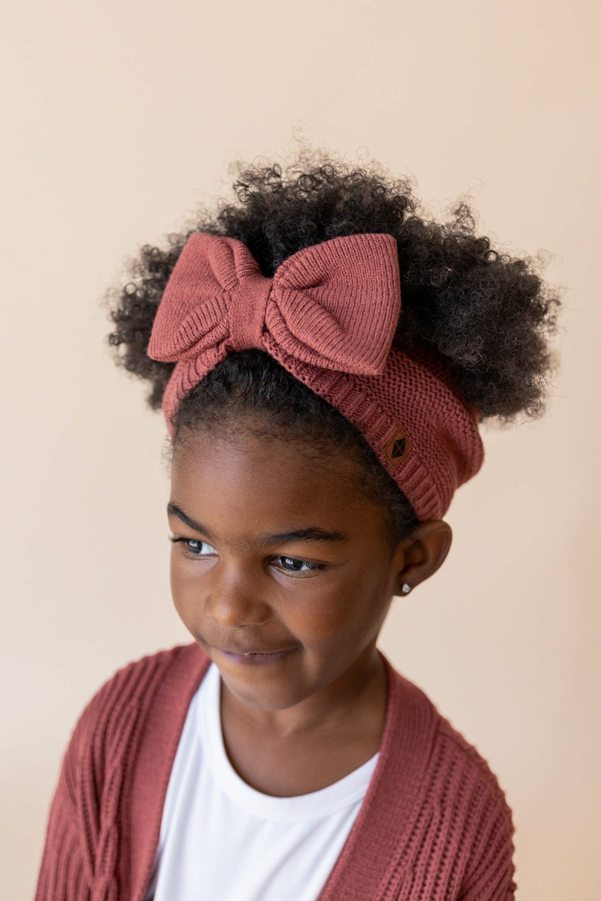 Kyte Baby Chunky Knit Bow Headband in Ember