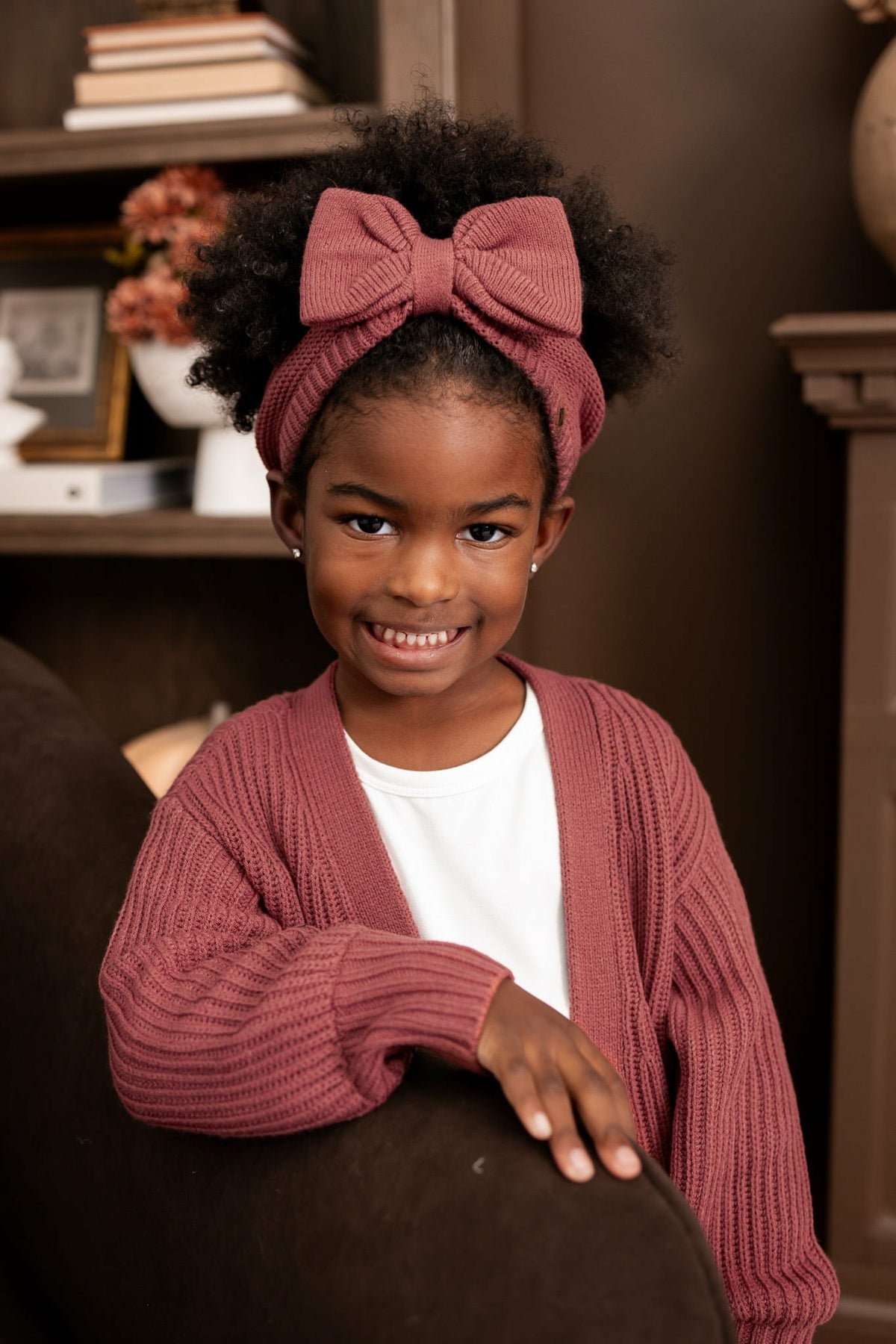 Kyte Baby Chunky Knit Bow Headband in Ember