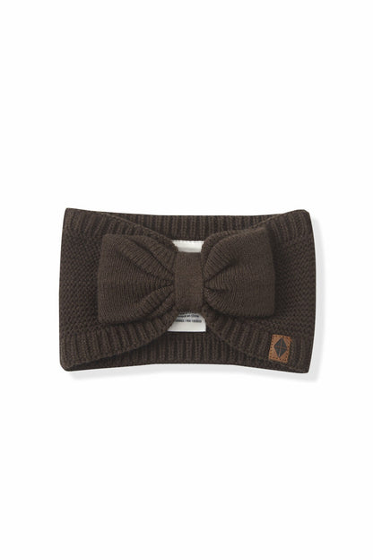 Kyte Baby Chunky Knit Bow Headband in Espresso