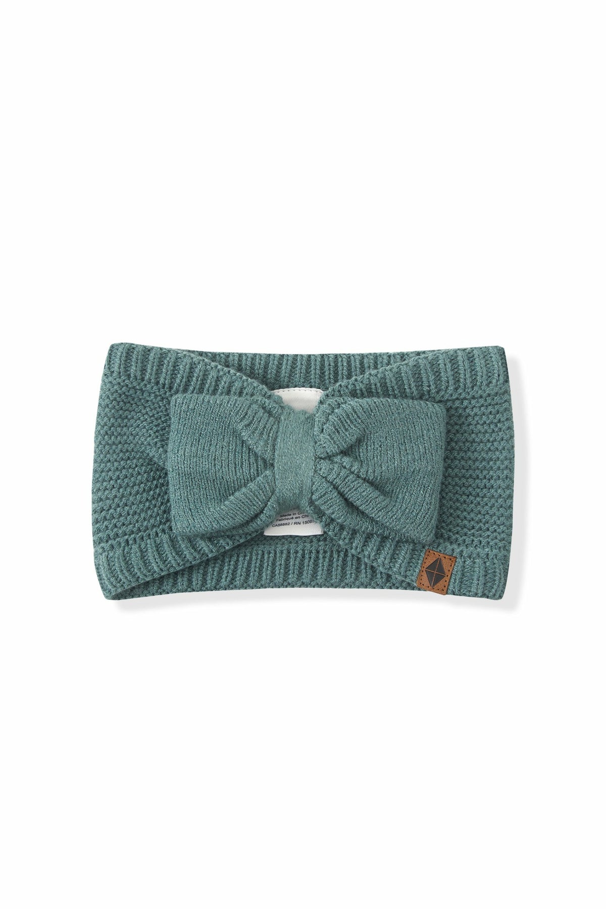 Kyte Baby Chunky Knit Bow Headband in Pine