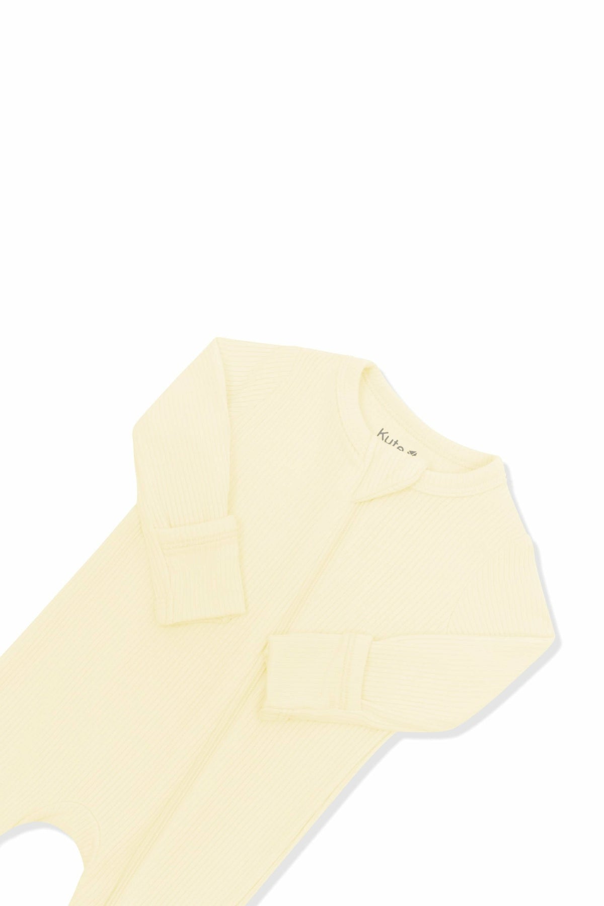 Kyte Baby Ribbed Zipper Romper in Chamomile