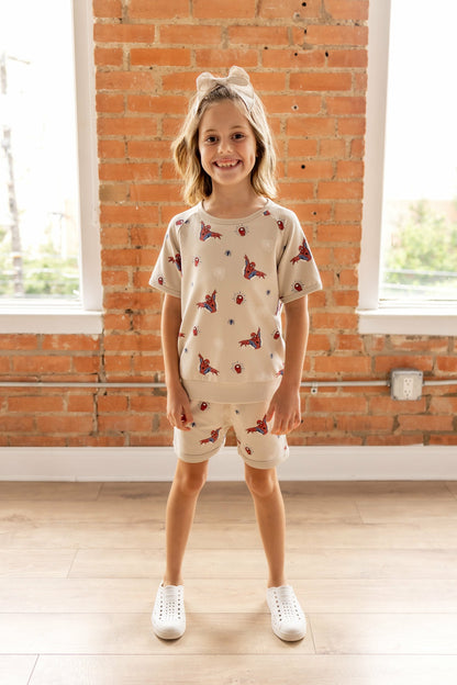 Kyte Baby Short Sleeve Jogger Set in Spider-Man