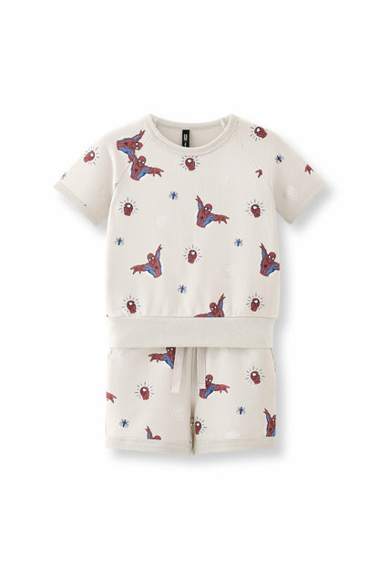 Kyte Baby Short Sleeve Jogger Set in Spider-Man