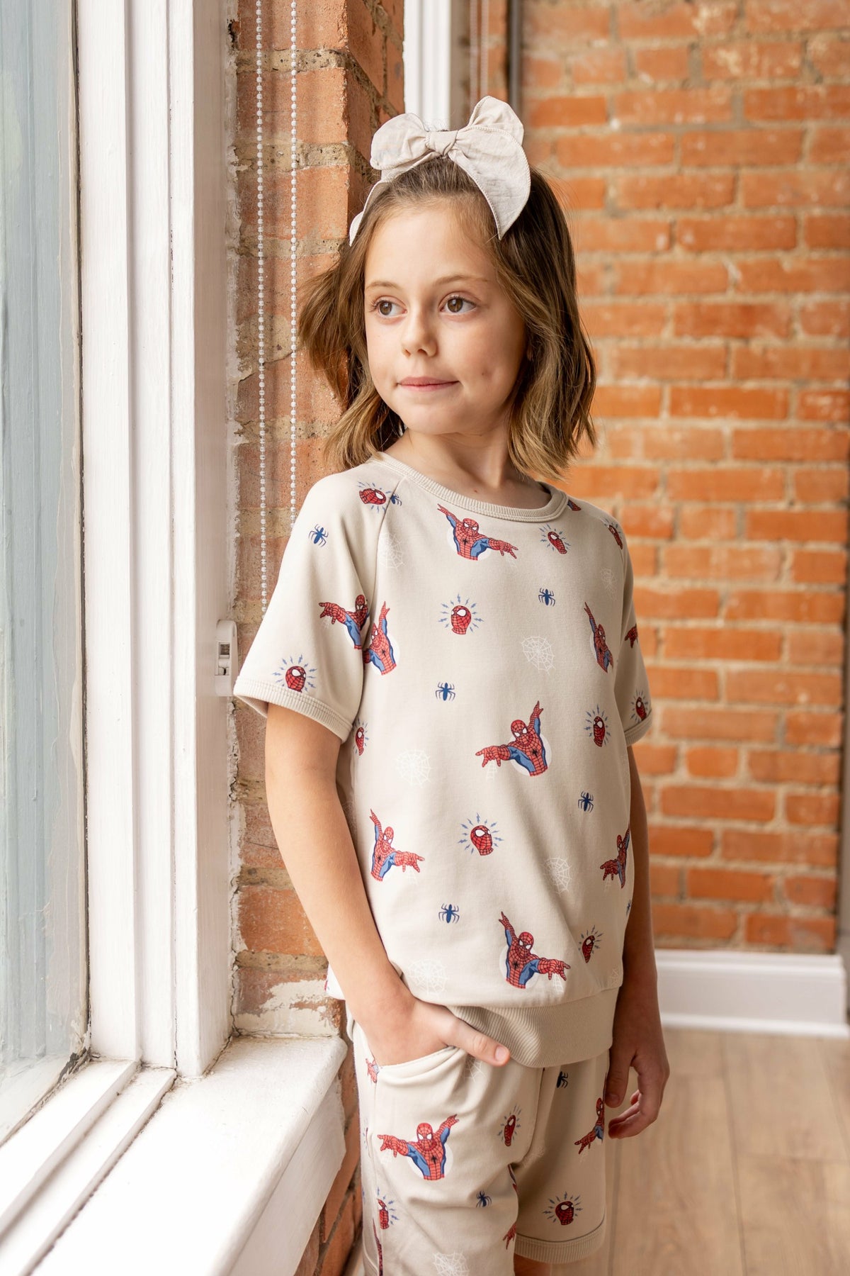 Kyte Baby Short Sleeve Jogger Set in Spider-Man