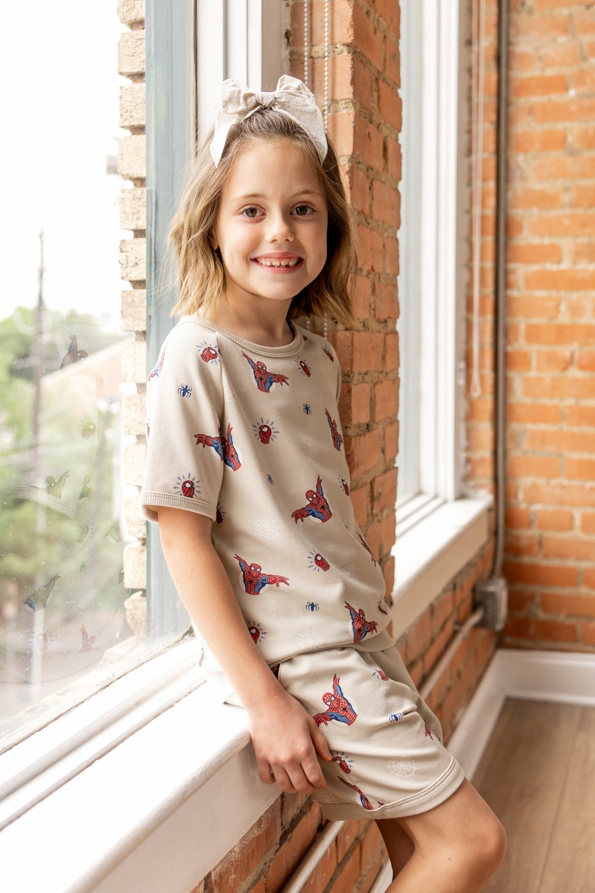 Kyte Baby Short Sleeve Jogger Set in Spider-Man