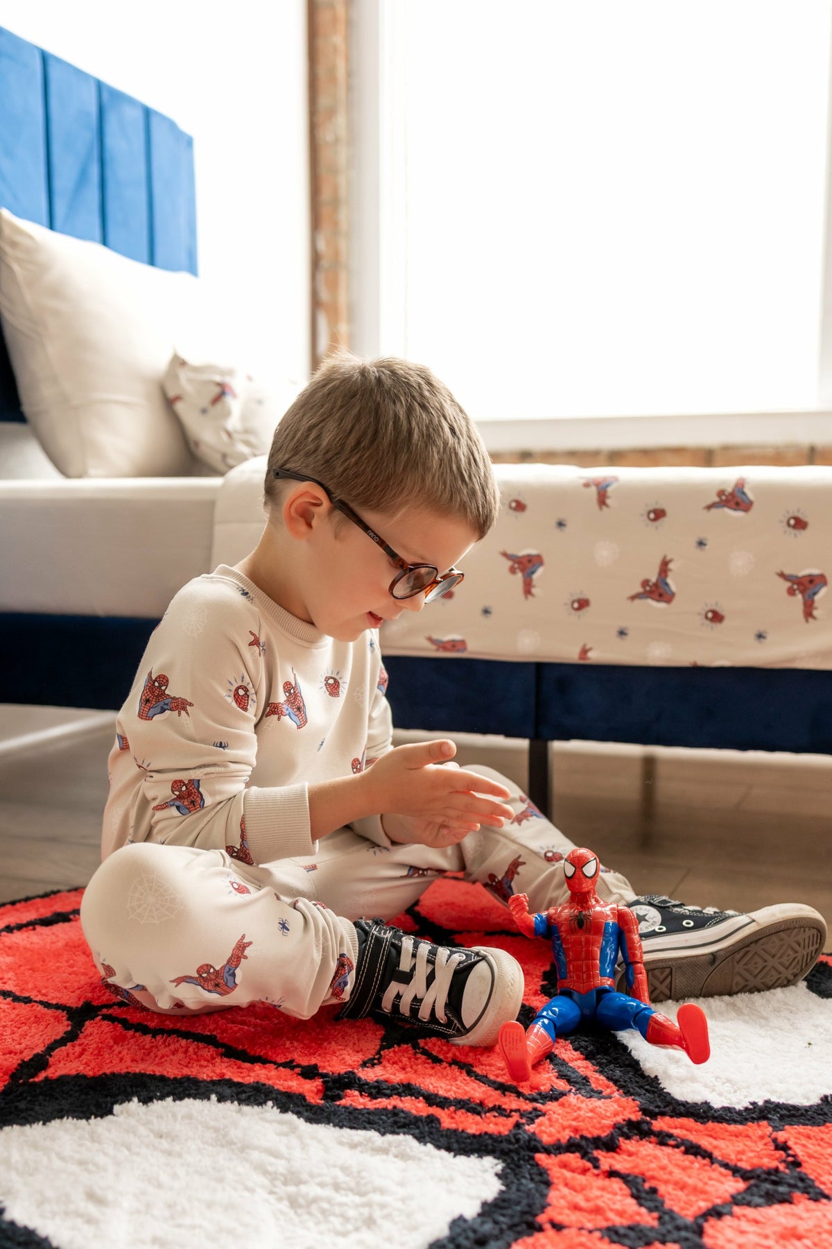 Kyte Baby Long Sleeve Jogger Set in Spider-Man