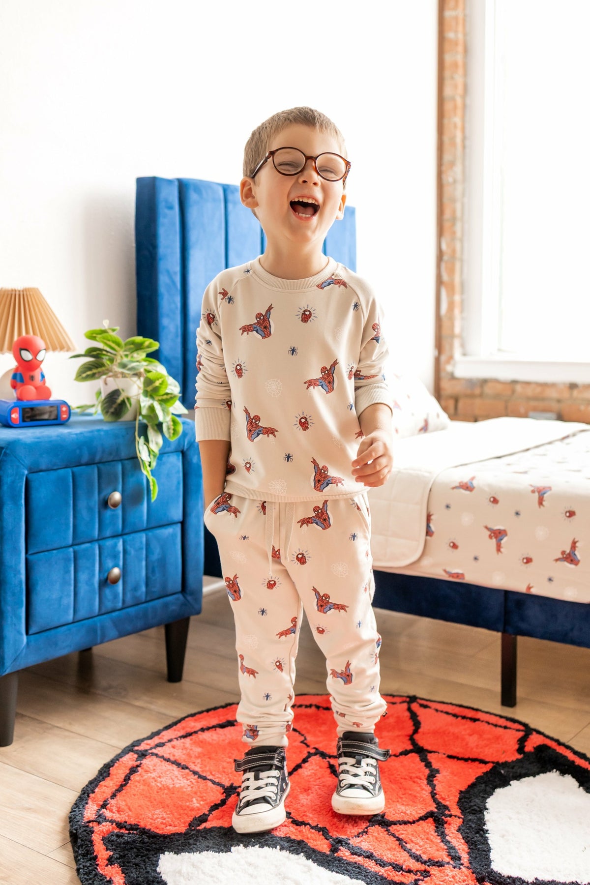 Kyte Baby Long Sleeve Jogger Set in Spider-Man