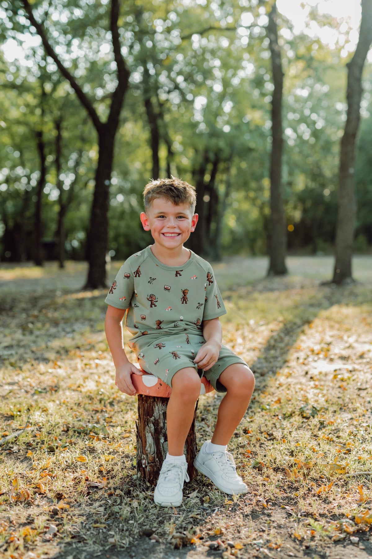 Kyte Baby Short Sleeve Jogger Set in Groot