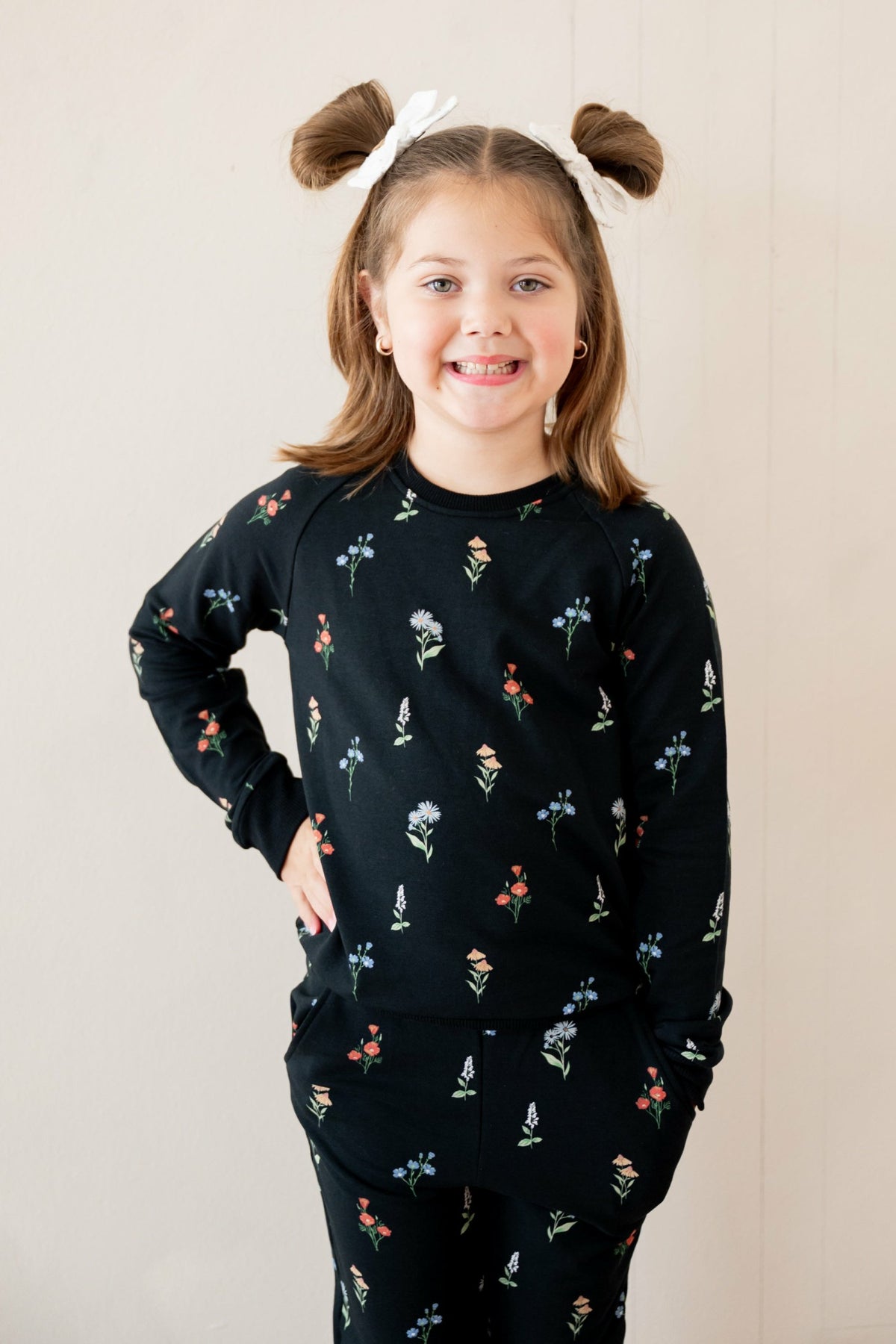 Kyte Baby Long Sleeve Jogger Set in Midnight Wildflower