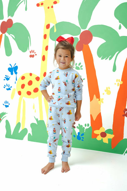 Kyte Baby Long Sleeve Jogger Set in Curious George