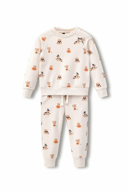 Kyte Baby Long Sleeve Jogger Set in Halloween Teddy