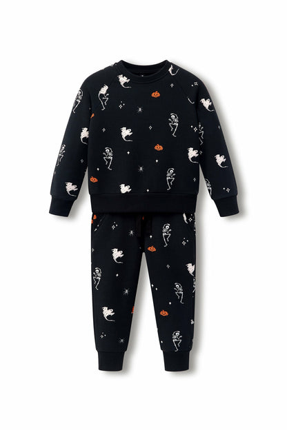 Kyte Baby Long Sleeve Jogger Set in Halloween Friends