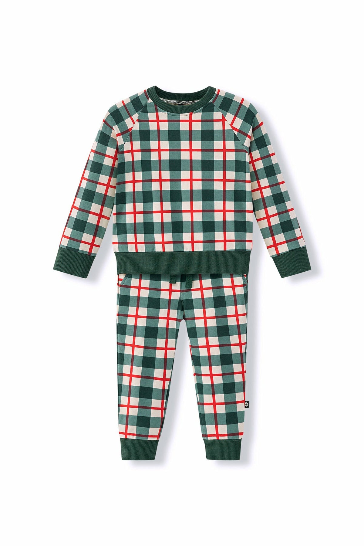 Kyte Baby Long Sleeve Jogger Set in Holiday Plaid