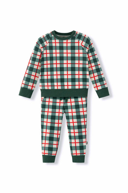 Kyte Baby Long Sleeve Jogger Set in Holiday Plaid