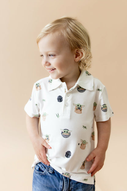 Kyte Baby Toddler Short Sleeve Polo in Grogu™