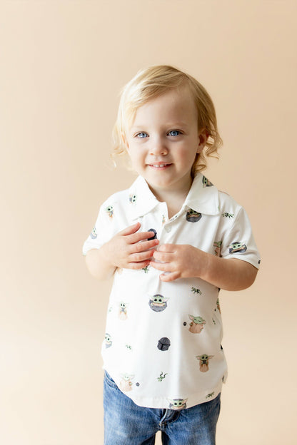 Kyte Baby Toddler Short Sleeve Polo in Grogu™