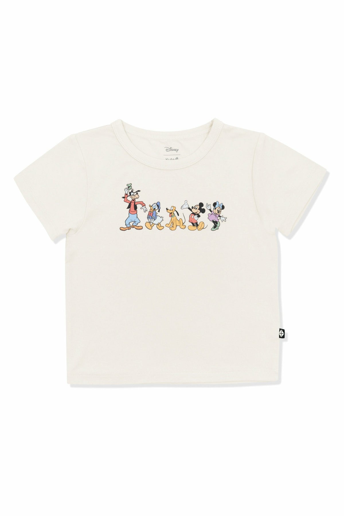 Kyte Baby Toddler Basic Tee in Mickey and Friends on Ecru