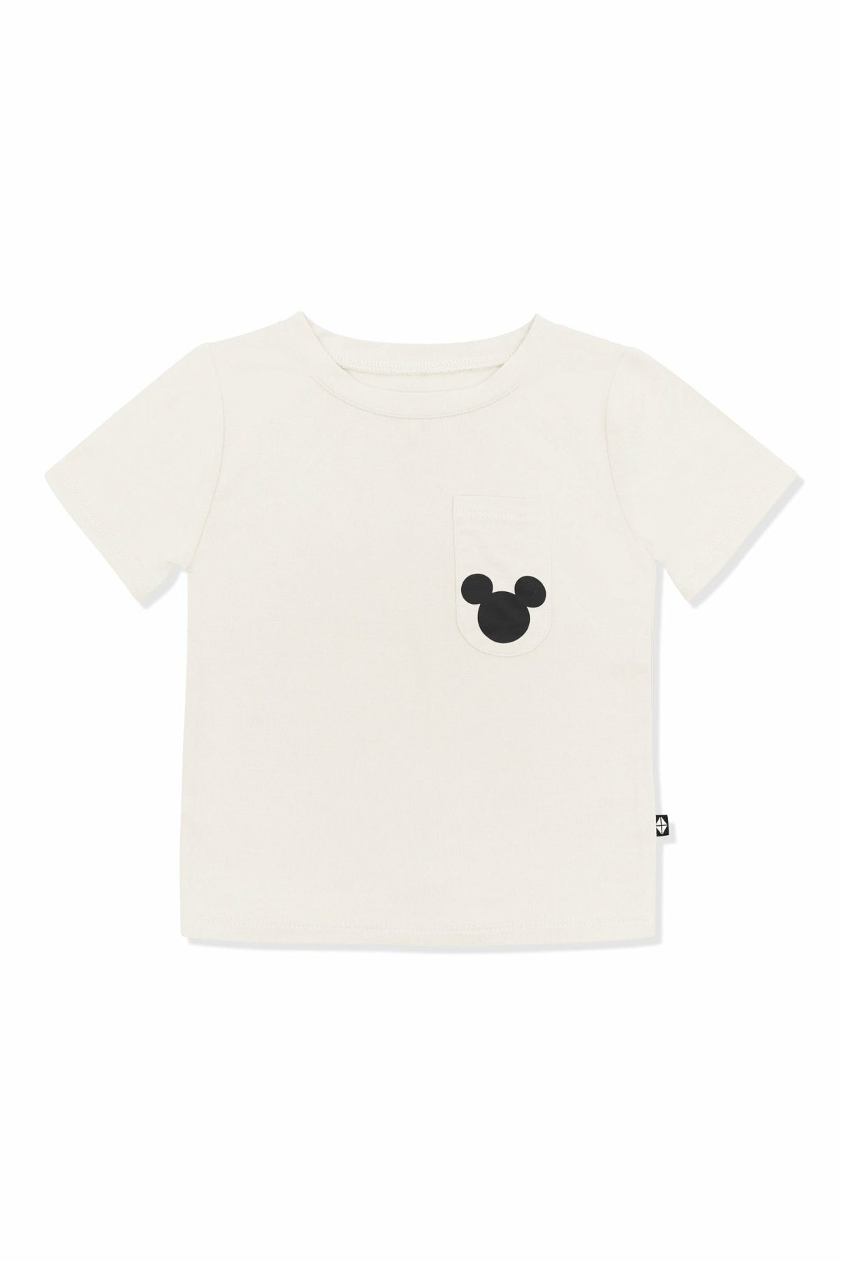 Kyte Baby Toddler Crew Neck Tee in Mickey Mouse on Ecru