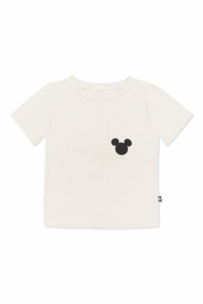 Kyte Baby Toddler Crew Neck Tee in Mickey Mouse on Ecru
