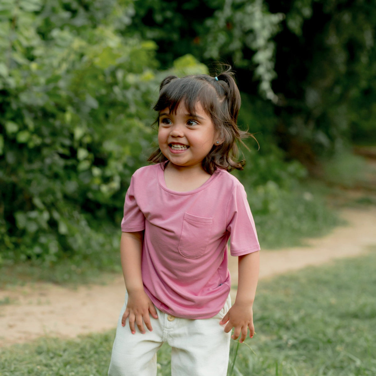 Kyte Baby Toddler Crew Neck Tee in Apple Blossom