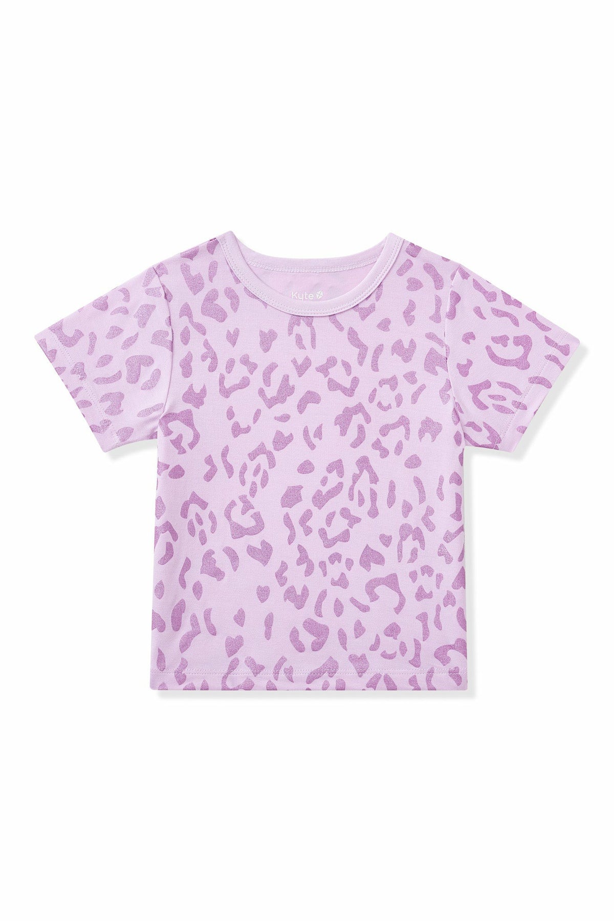 Kyte Baby Toddler Basic Tee in Thistle Leopard