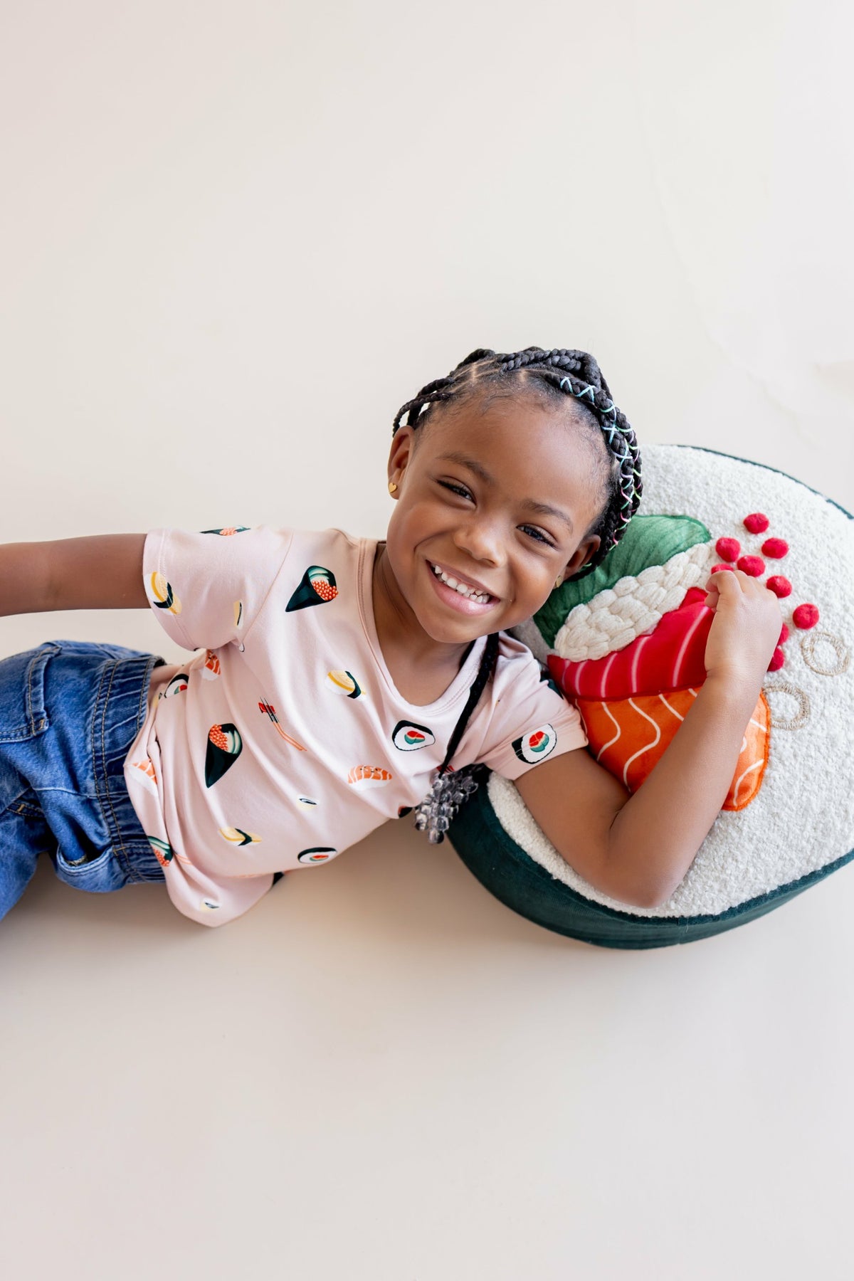 Kyte Baby Toddler Basic Tee in Blush Sushi