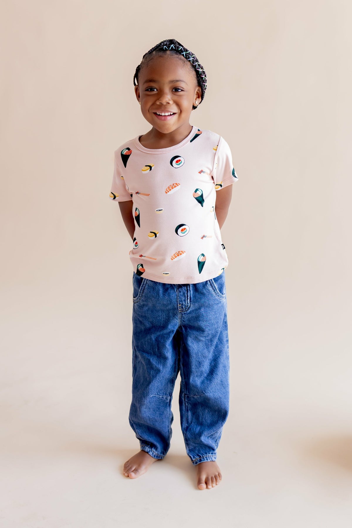 Kyte Baby Toddler Basic Tee in Blush Sushi