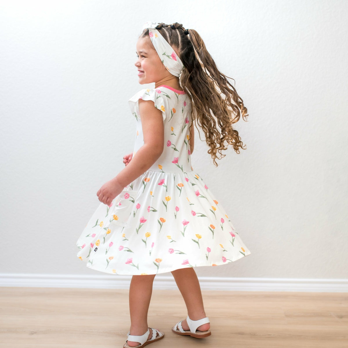 Kyte Baby Pocket Dress in Tulip