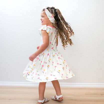 Kyte Baby Pocket Dress in Tulip