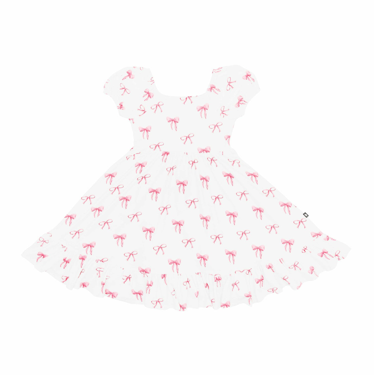 Kyte Baby Puff Sleeve Twirl Dress in Bow