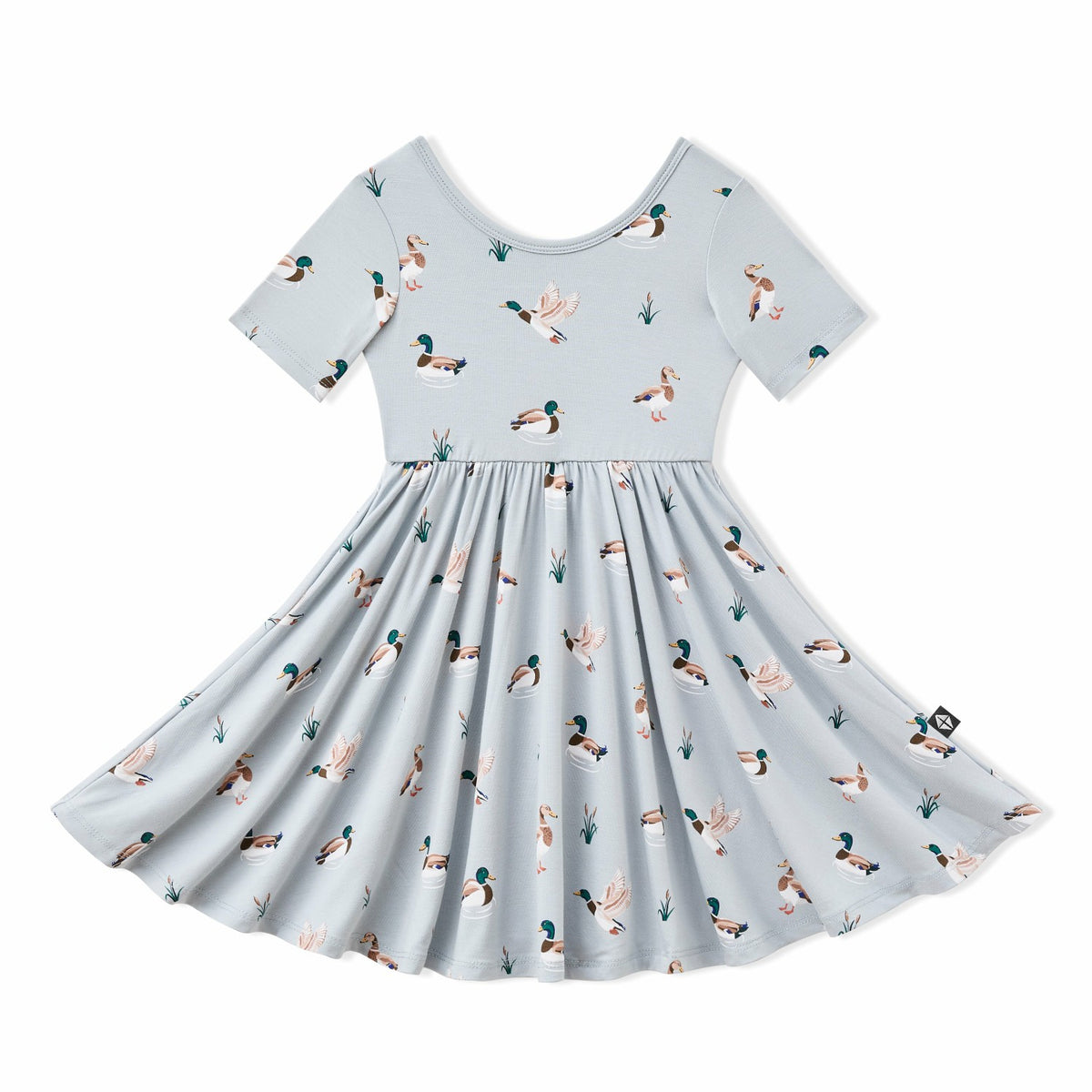 Kyte Baby Twirl Dress in Mallard Duck