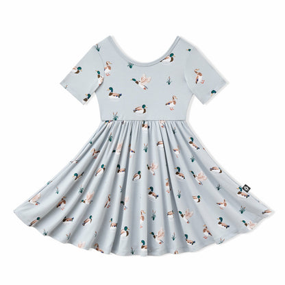 Kyte Baby Twirl Dress in Mallard Duck