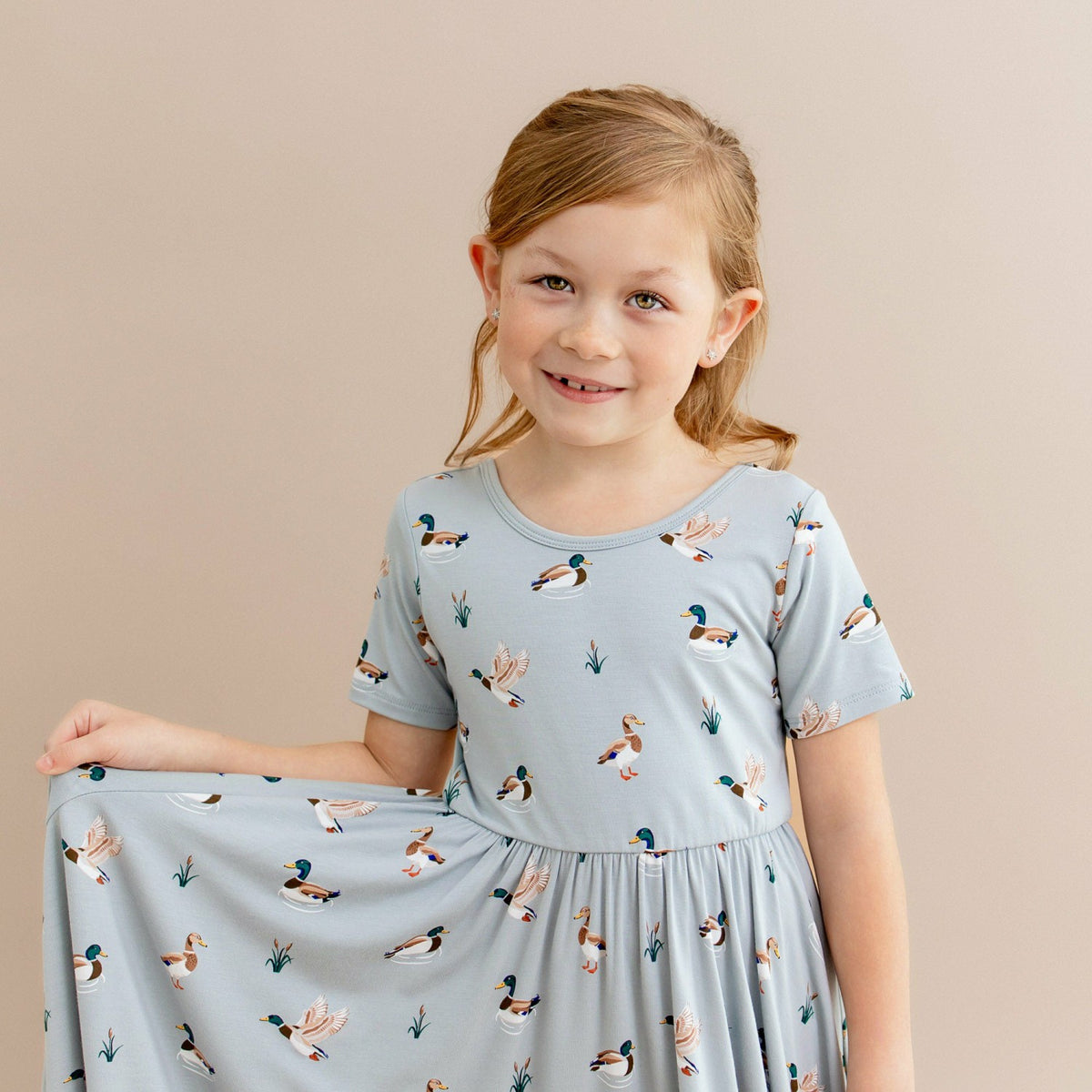 Kyte Baby Twirl Dress in Mallard Duck