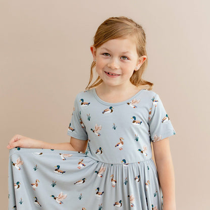 Kyte Baby Twirl Dress in Mallard Duck