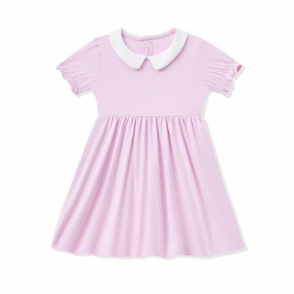 Kyte Baby Peter Pan Collar Dress in Thistle