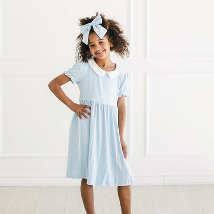 Kyte Baby Peter Pan Collar Dress in Breeze
