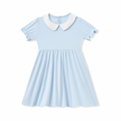 Kyte Baby Peter Pan Collar Dress in Breeze