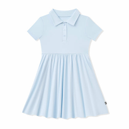 Kyte Baby Polo Dress in Breeze