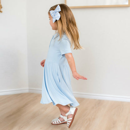 Kyte Baby Polo Dress in Breeze