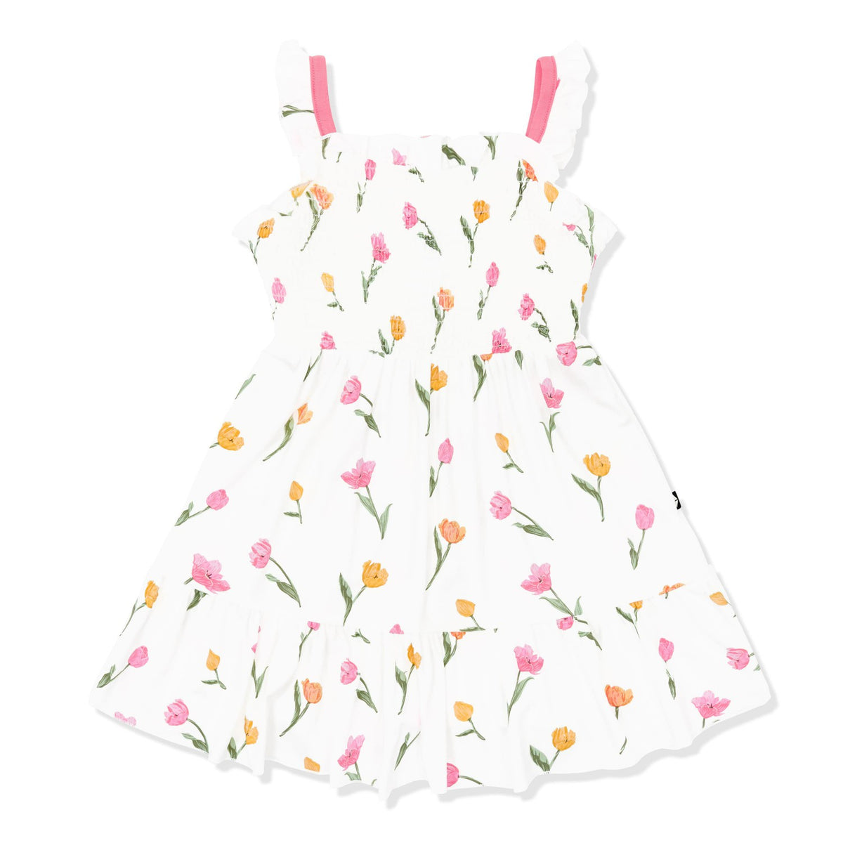 Kyte Baby Smocked Dress in Tulip