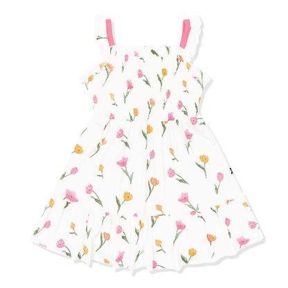Kyte Baby Smocked Dress in Tulip