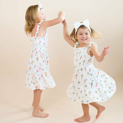 Kyte Baby Smocked Dress in Tulip