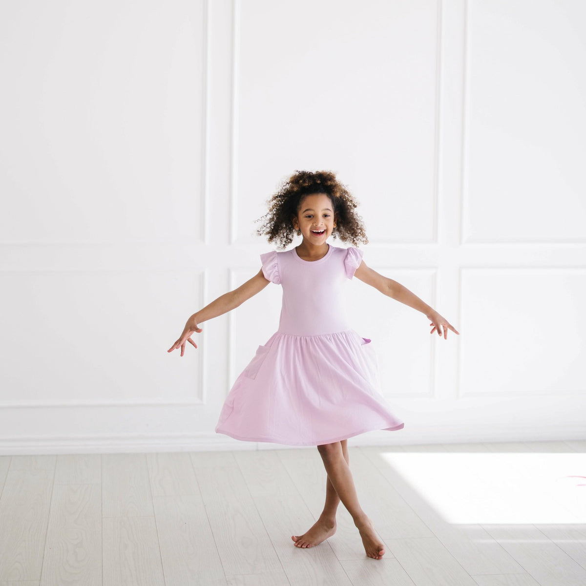 Kyte Baby Pocket Dress in Thistle