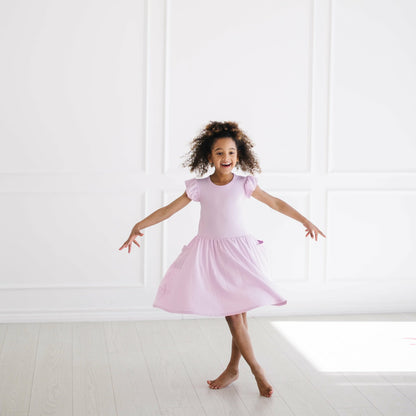 Kyte Baby Pocket Dress in Thistle