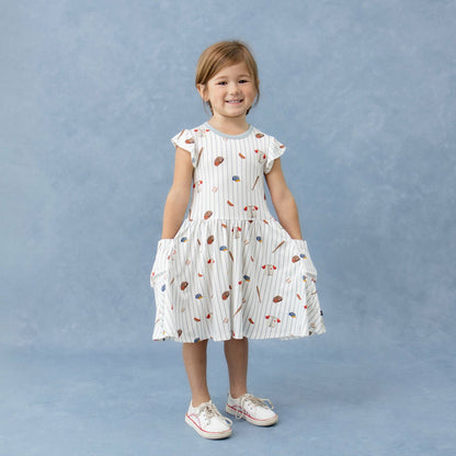 Kyte Baby Pocket Dress in Home Run