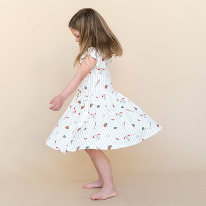 Kyte Baby Pocket Dress in Home Run