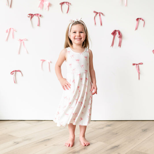 Kyte Baby Tank Twirl Dress in Bow
