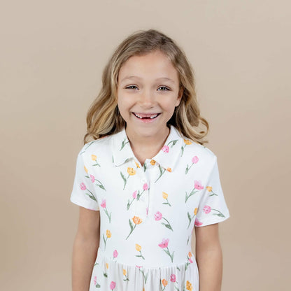 Kyte Baby Polo Dress in Tulip