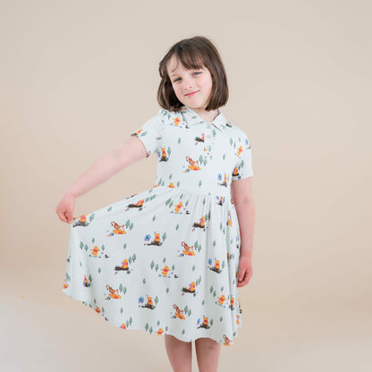 Kyte Baby Polo Dress in Winnie the Pooh Hundred Acre Wood